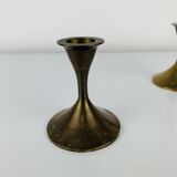 Pair of Scandinavian brass candlesticks, 1960s