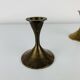 Pair of Scandinavian brass candlesticks, 1960s