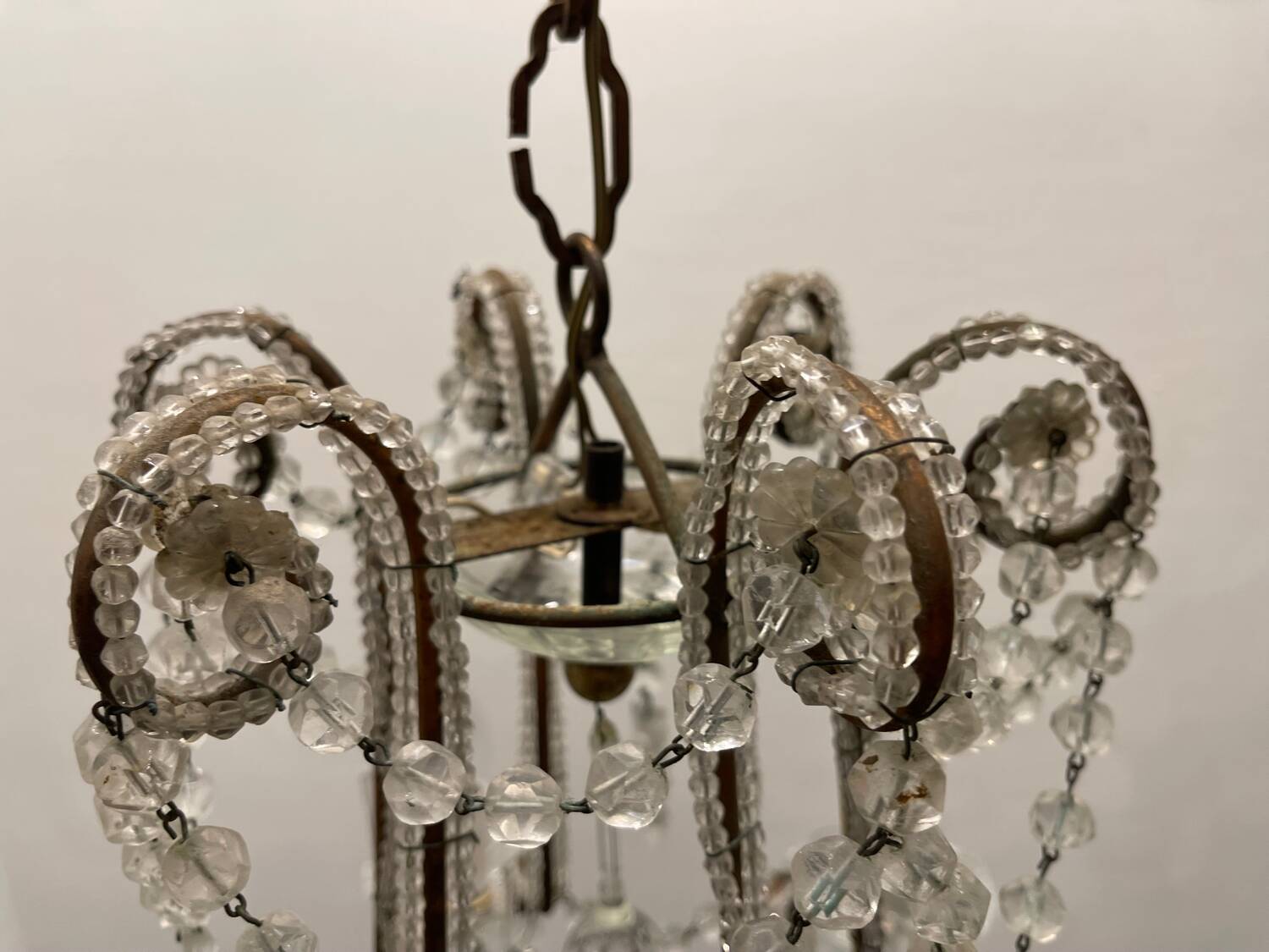 Vintage Crystal Beaded Chandelier