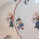 Hollow plates in earthenware Sarreguemines Model "Agreste" Vintage