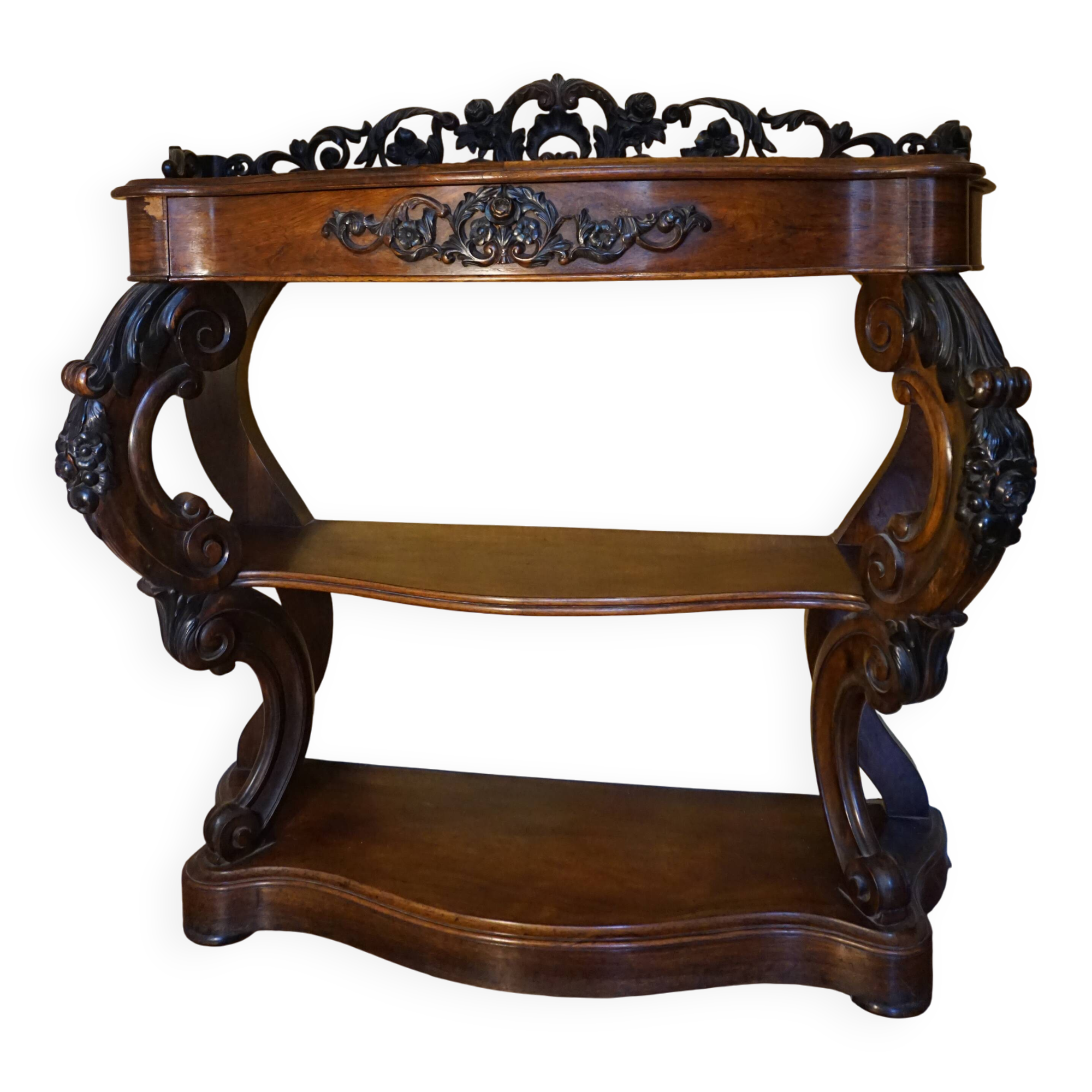 Mahogany console from around 1860.