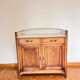 Commode de toilette chêne brut et marbre