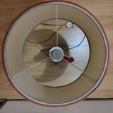 Lampe à poser vintage en verre torsadé