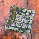 Coupelle à bijoux en verre soufflé bouche tressée de Murano