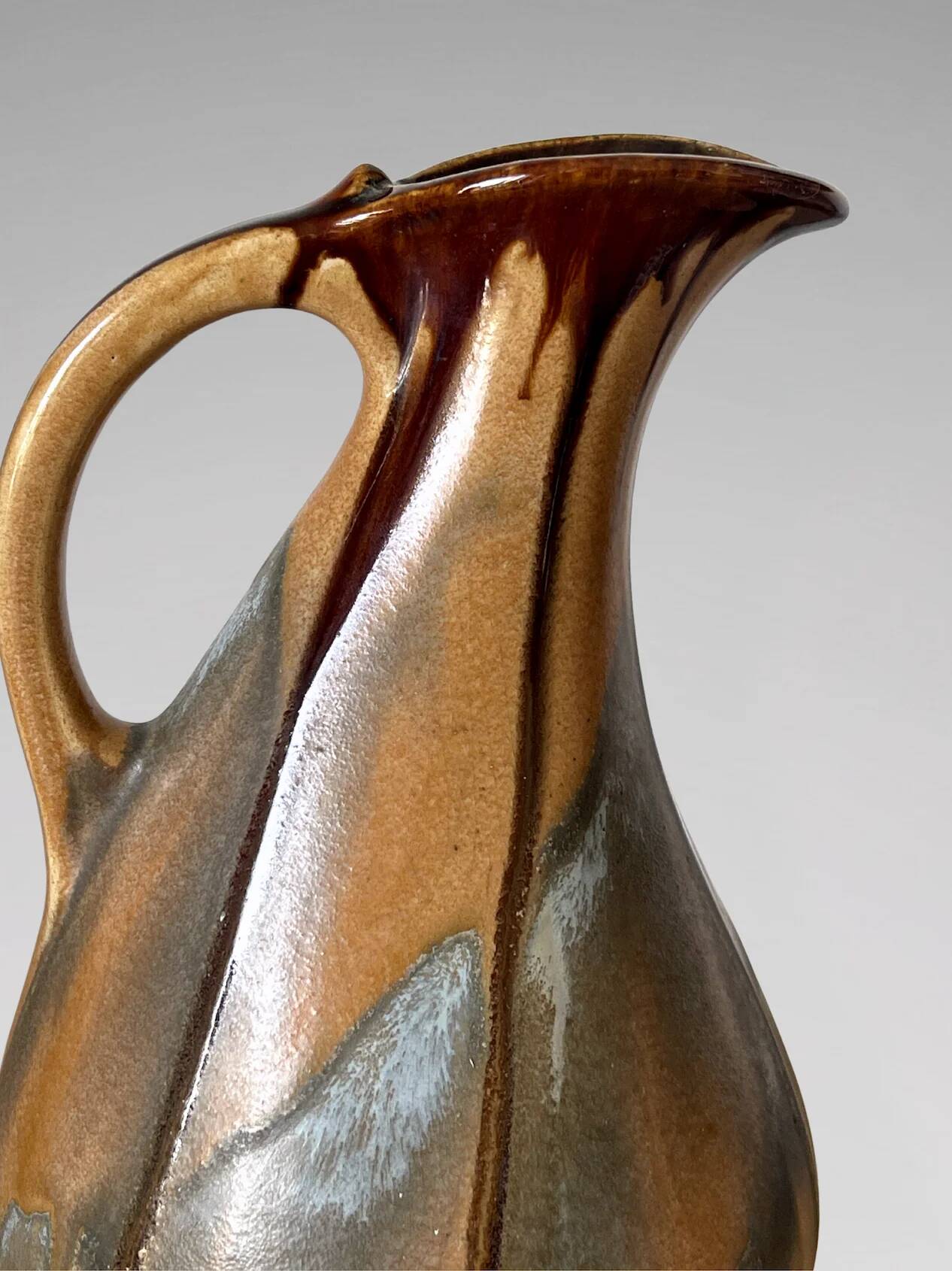 Modernist ceramic enamelled vase pitcher – Thulin Faience, Belgium – model 199 – 1930s/50s