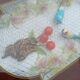 Coffee table of the 50s compass showcase bird and cherry