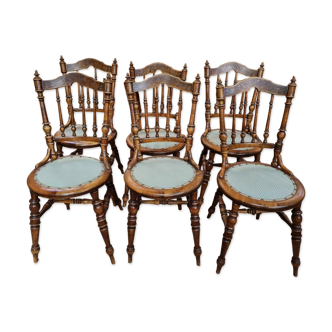 Suite of 6 bistro chairs