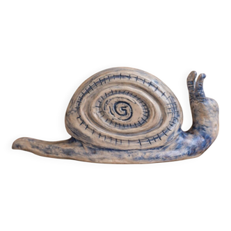Decorative ceramic snail – Unique signed piece