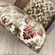 Fauteuil anglais cannage et velours , style Chippendale