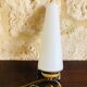 Pair of wall sconces in opaline and brass 60s