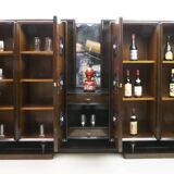 Guglielmo Ulrich Rare Mid-Century Modern Italian Walnut Bar Cabinet, 1940s