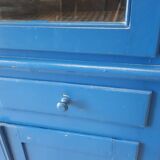 Old sideboard, blue wooden dresser 1960