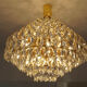 Vintage XXL Luxury Golden Chandelier Fine Gold and Crystal , 60 70 years