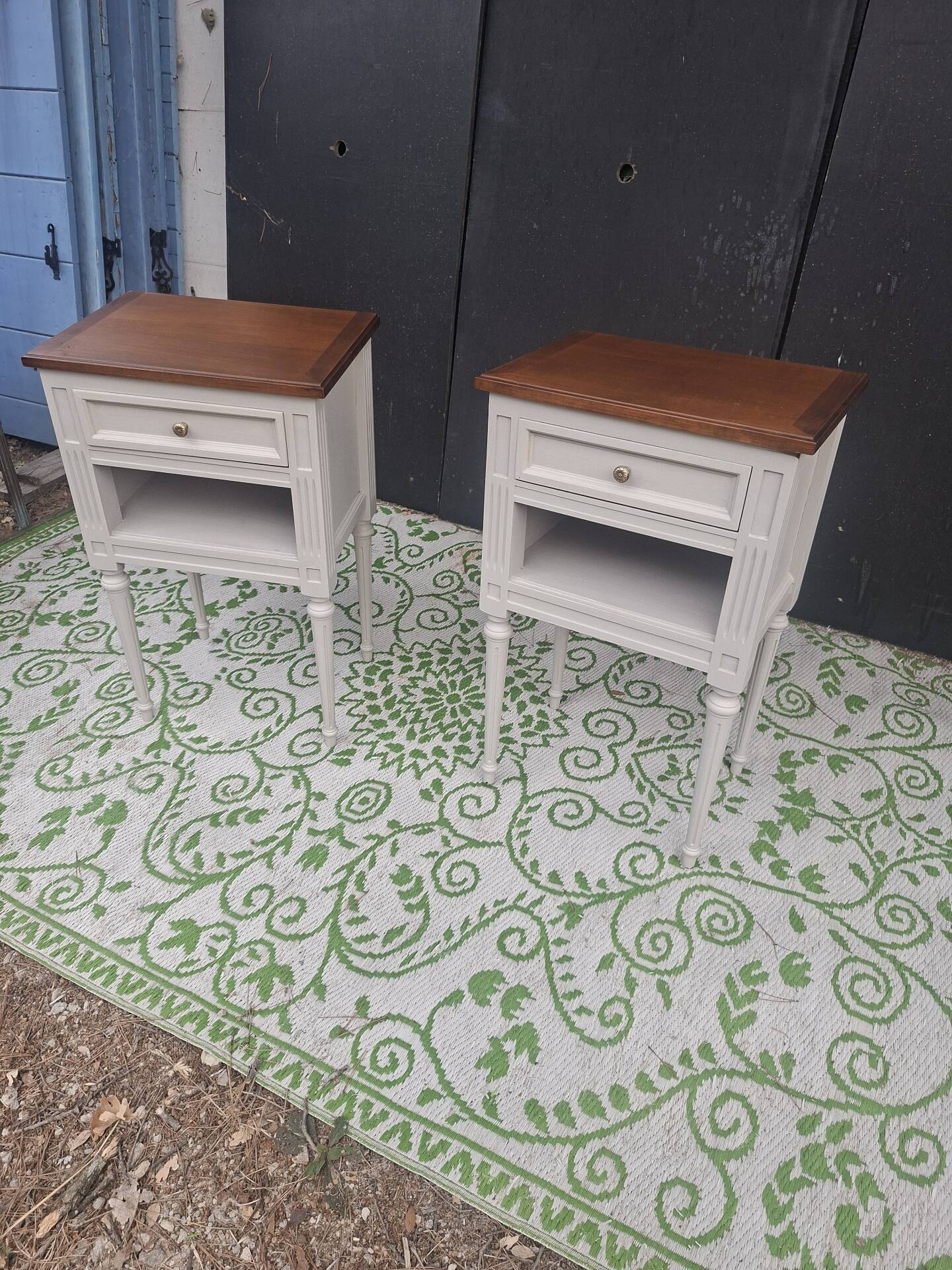 Pair of Louis XVI bedside tables