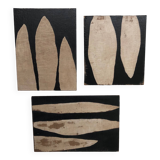 Triptych small abstract paintings