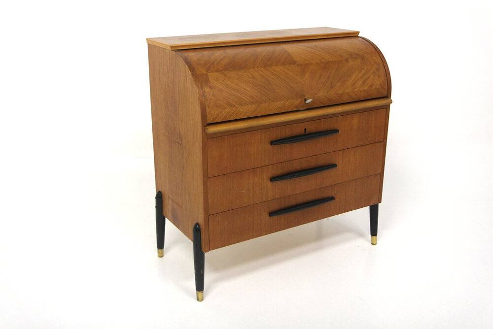 Scandinavian teak secretary, Bröderna Gustafssons, Sweden, 1950