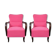 Fauteuils roses Art Déco, années 1920,