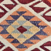 3x10 Turkish Orange & Burgundy Kilim Runner Rug, 92x302Cm