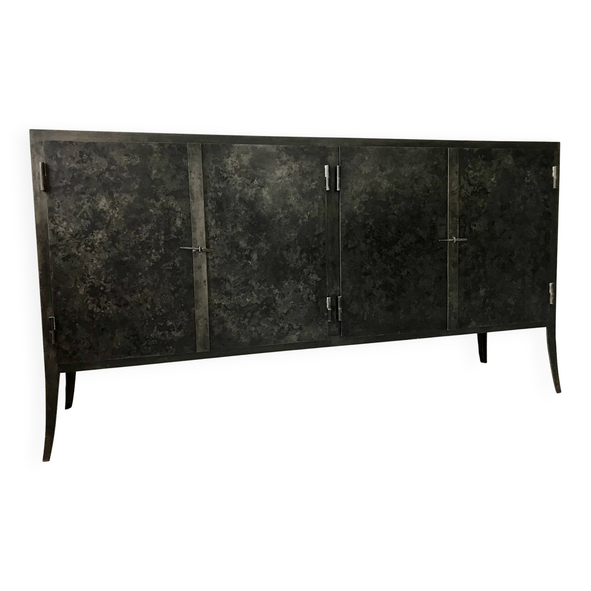 Black forged steel sideboard