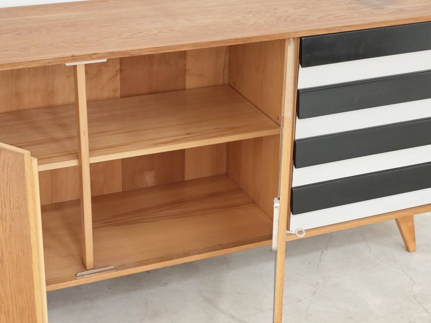 Black and white U 460 sideboard by Jiri Jiroutek for Interier Praha 1960