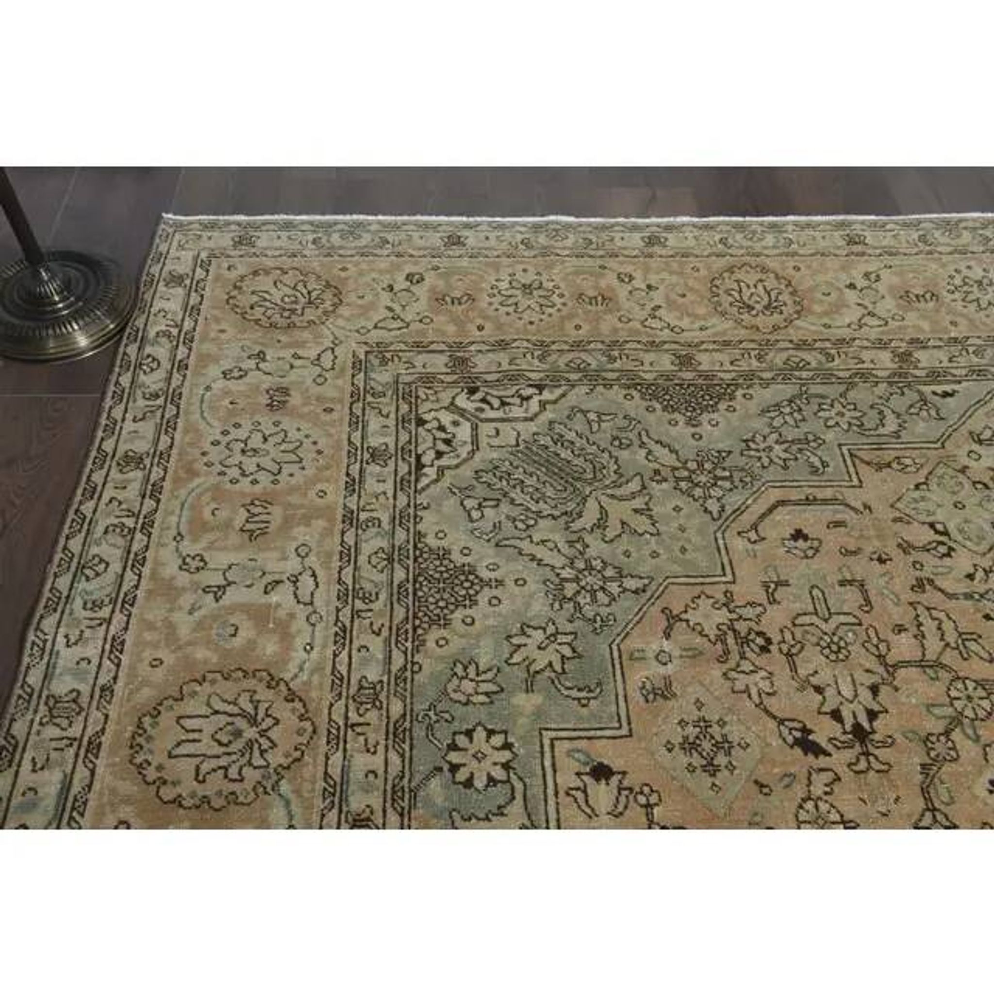 1970s Vintage Persian Handknotted Wool Orange Oversize Area Rug 286X380