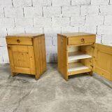 Pair of Charlotte Perriand "Les Arcs" bedside tables