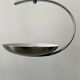 "Les Actuelles" chrome metal arc design pendant light by Lucien Gau, Paris 1960