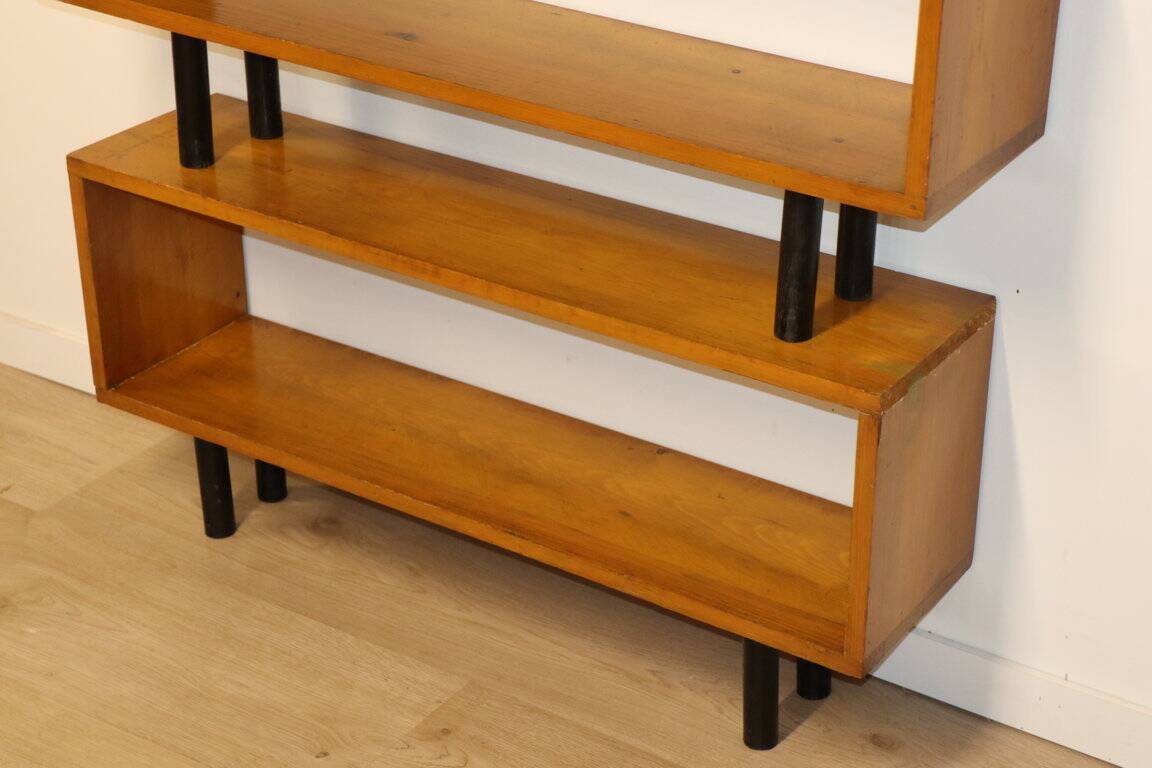 Vintage shelf with modular wooden boxes, 1960s