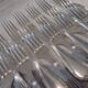 12 silver-plated table forks by Christofle Rubans