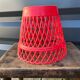 Vintage red plastic pot cover 50s/60s