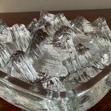 Empty vintage molded glass pocket