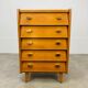 Chest of drawers chiffonnier feet compass 50s blond wood