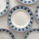 6 antique dessert plates, ironstone "Nancy" Sarreguemines