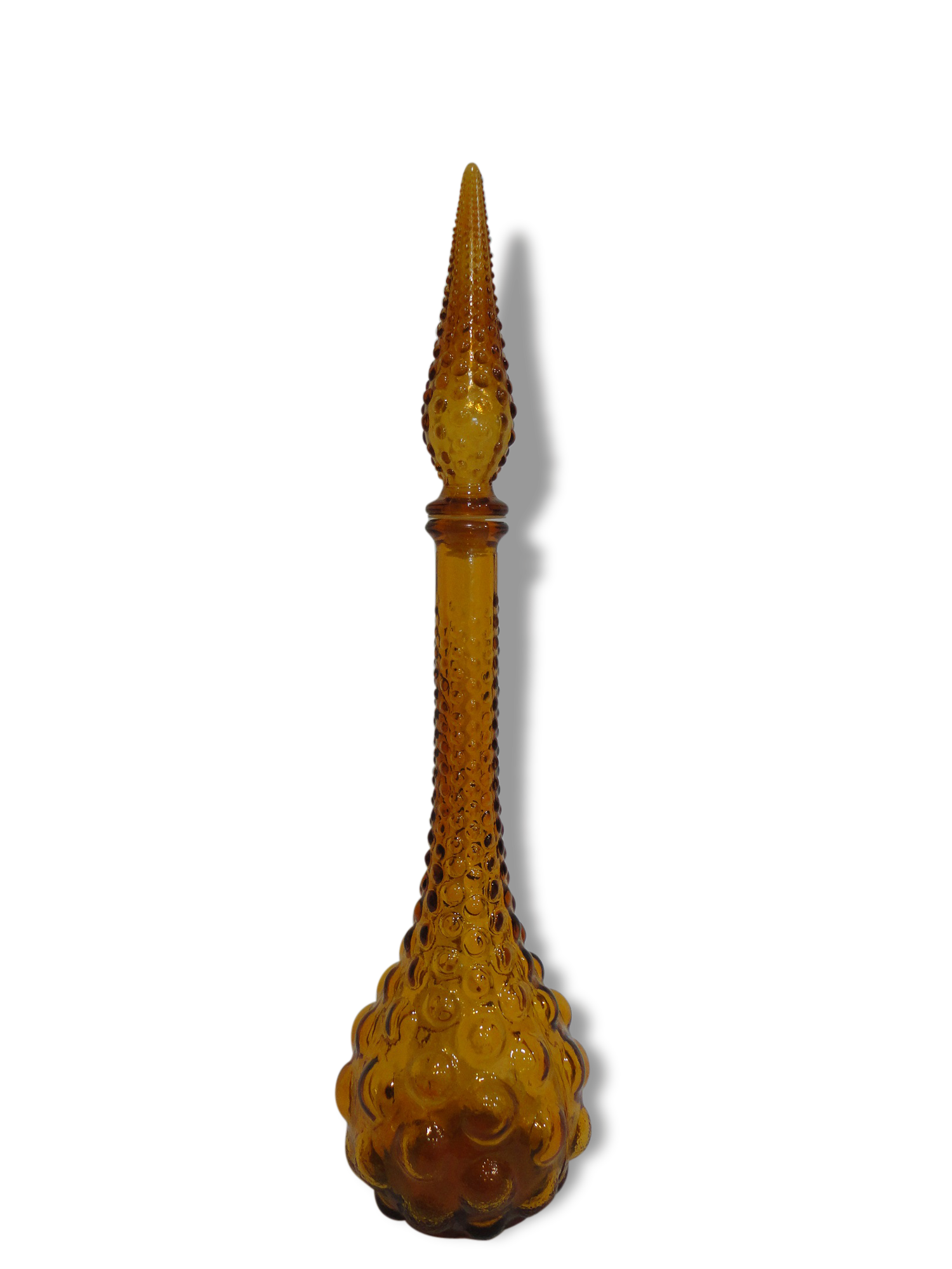 Yellow glass "bubbles" carafe