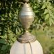 Art Deco aluminum and opaline up and down suspension