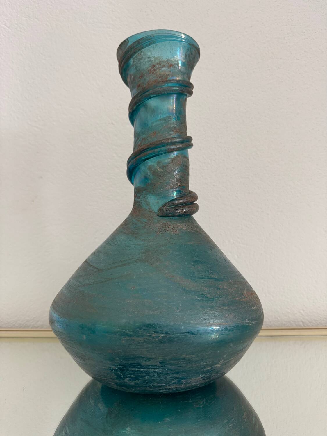 Large Murano glass vase Scavo Seguso 70s