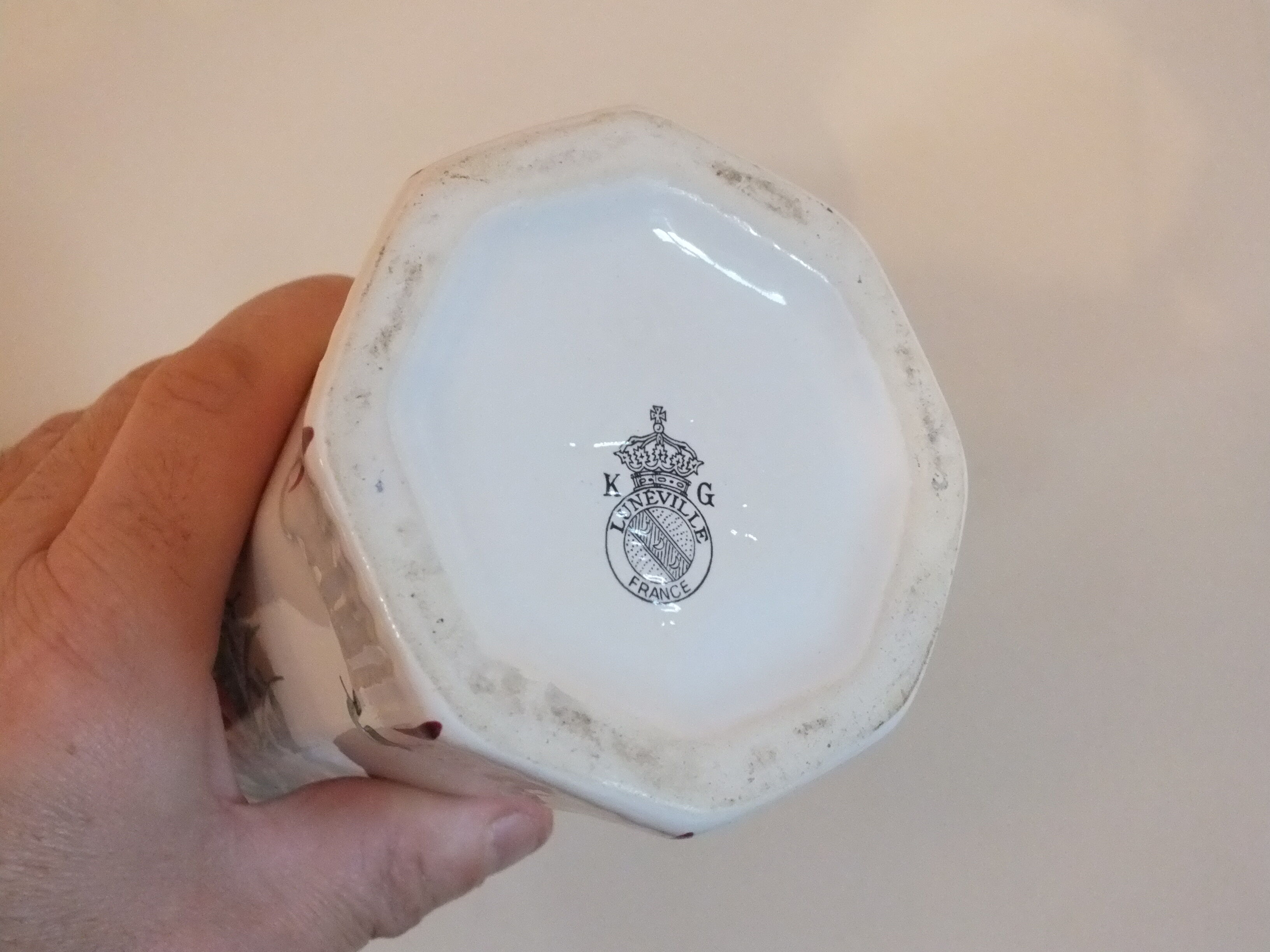 Earthenware vase of St Clement KG Lunéville decoration street lamp