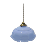 Blue opaline hanging lamp