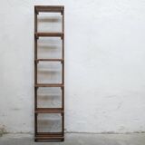 Vintage wooden column bookcase shelf