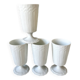 4 Limoges porcelain Mazagran cups