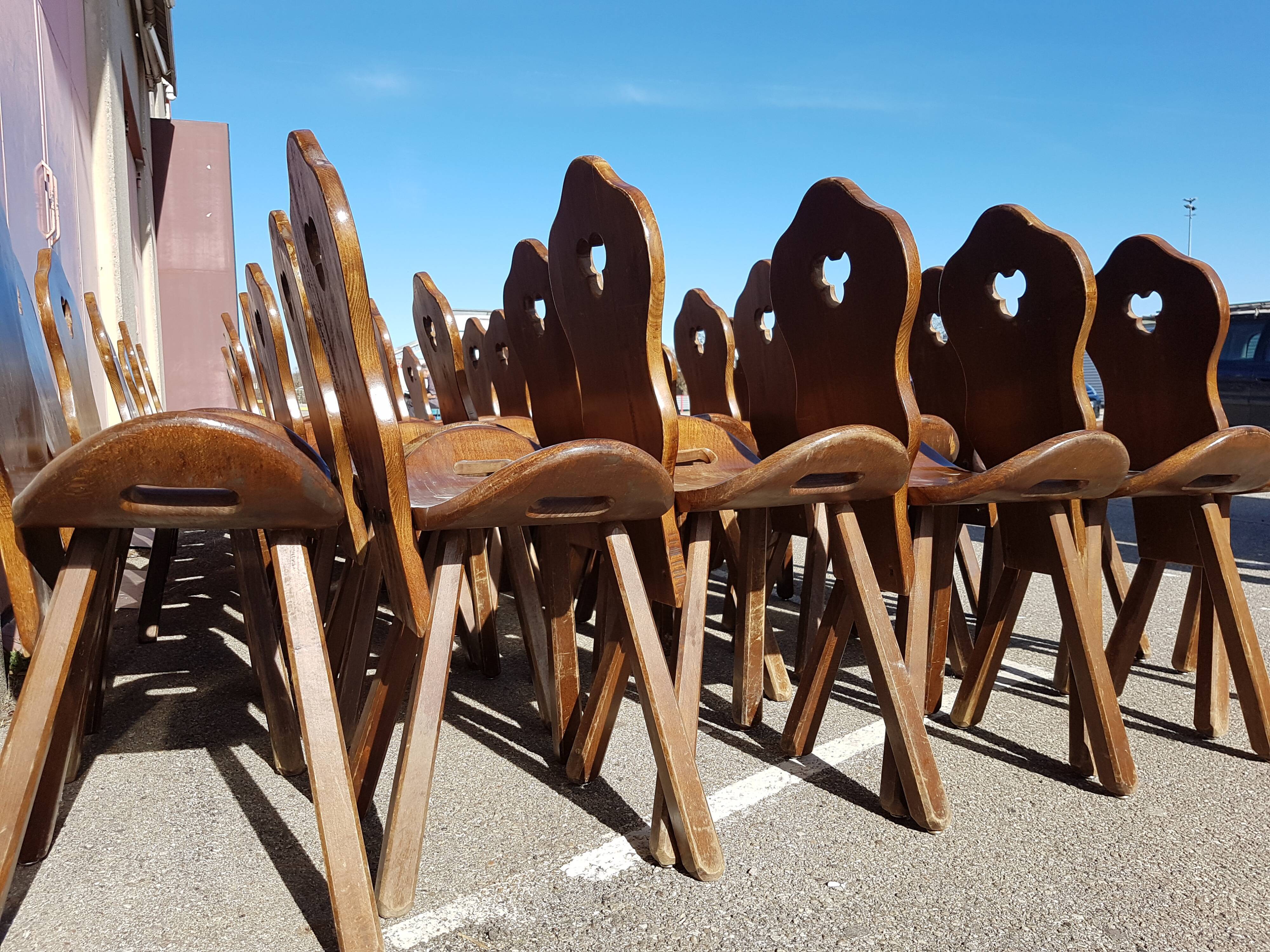Set of 48 mountain chairs 1950