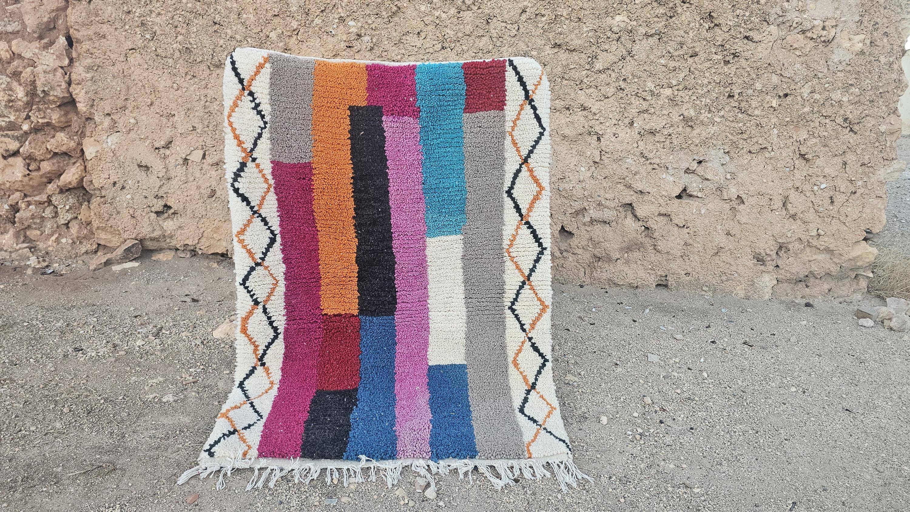 Traditional Moroccan rug, pure wool, 3x2 m.