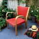 Fauteuil Bow Wood Steiner lamelles rouges