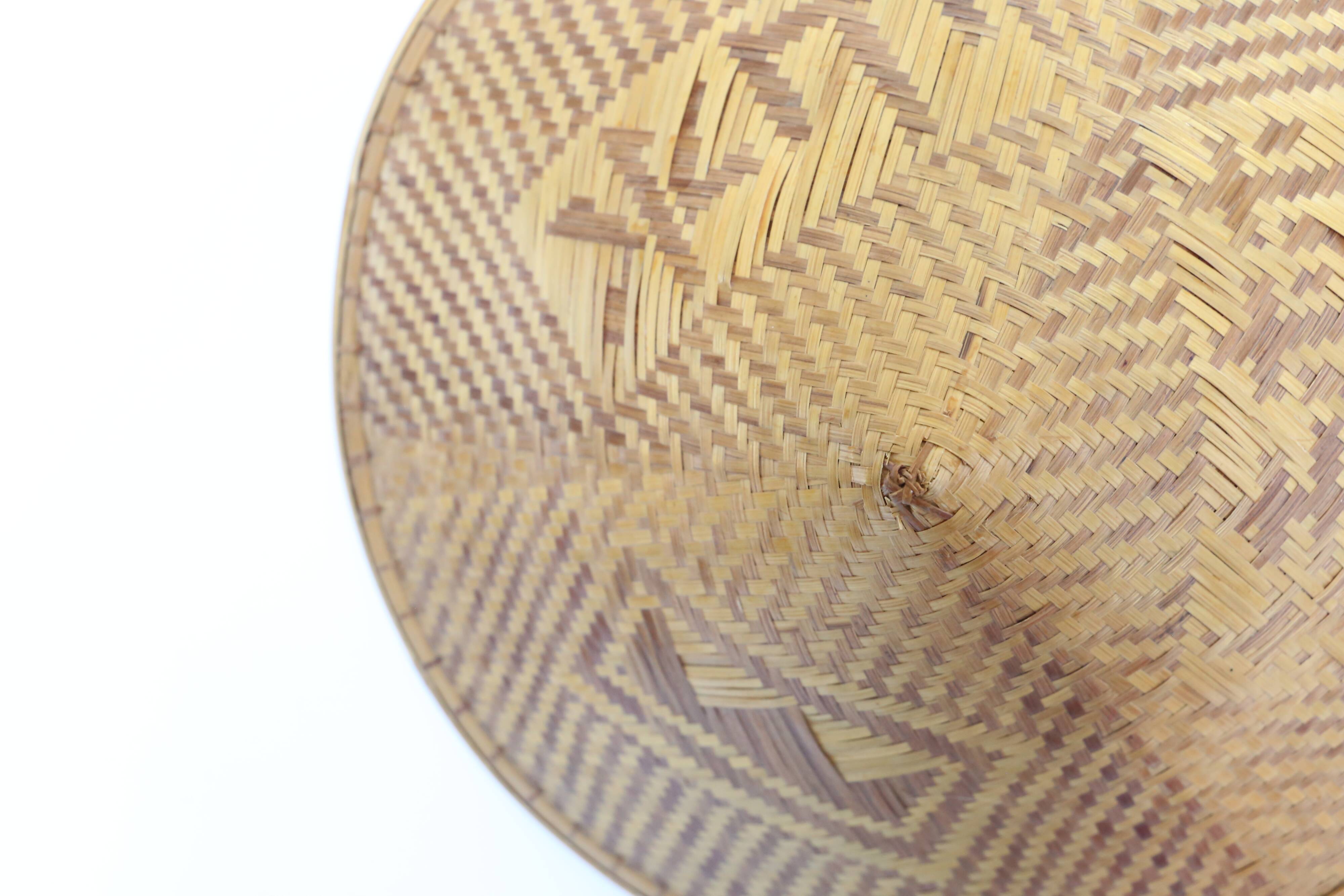 Vintage Chinese hat, bohemian wall decoration