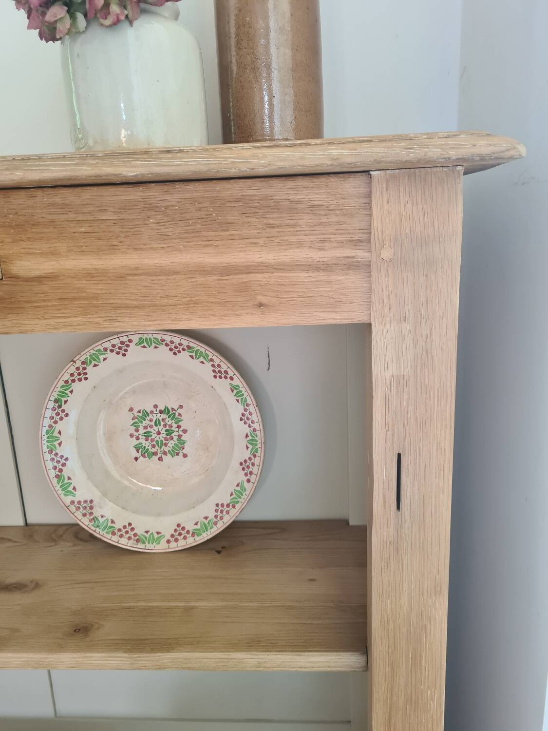 Console or solid oak entrance furniture
