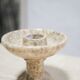 Pair of vintage jasper stone candle holders