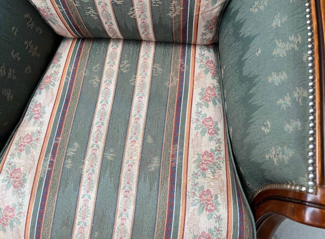 2 Louis XV style Bergère armchairs