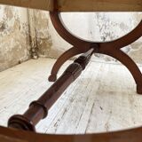 Empire style marble and mahogany coffee table