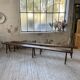 Pair of 3m solid oak farmhouse benches