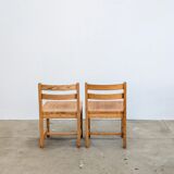 Scandinavian pine chairs, set of 4